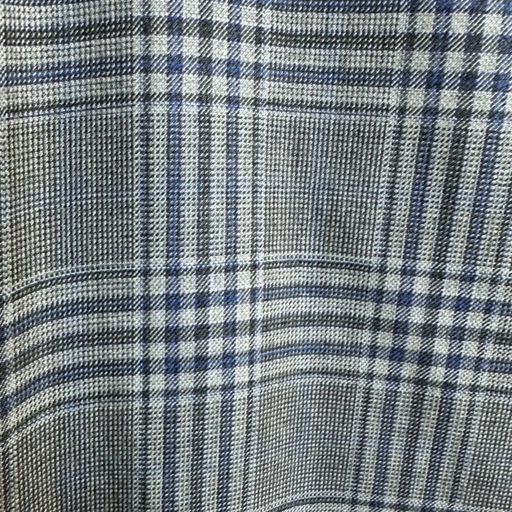 Ermenegildo Zegna Cashmere Silk Sport Coat Grey Blue Plaid Blazer Italy 44R US